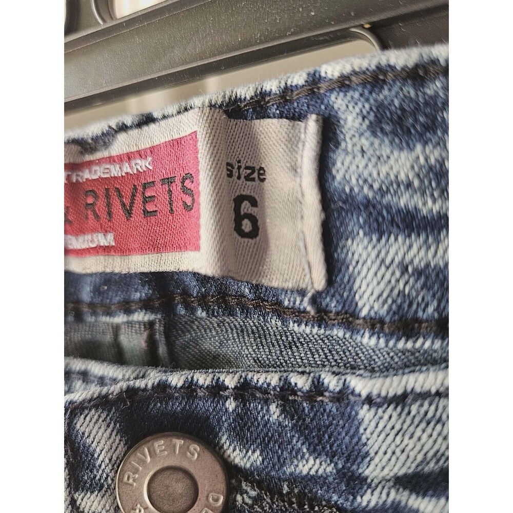 Brooklyn's Best Denim & Rivets Jeans‎ Size 6 Boys Acid Wash Moto Biker Stretch - Picture 7 of 12